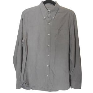 Club Monaco Classic Small Petite Button Down Shirt Grey